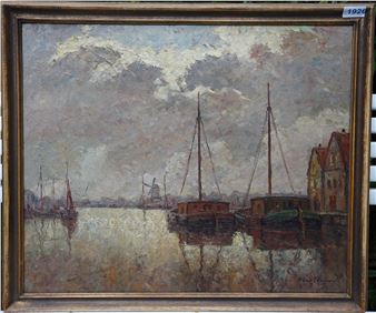 Ostdeutsche Hafenskizze - Hans Harländer