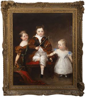 Group Portrait of Three Children - Trevor Thomas Fowler