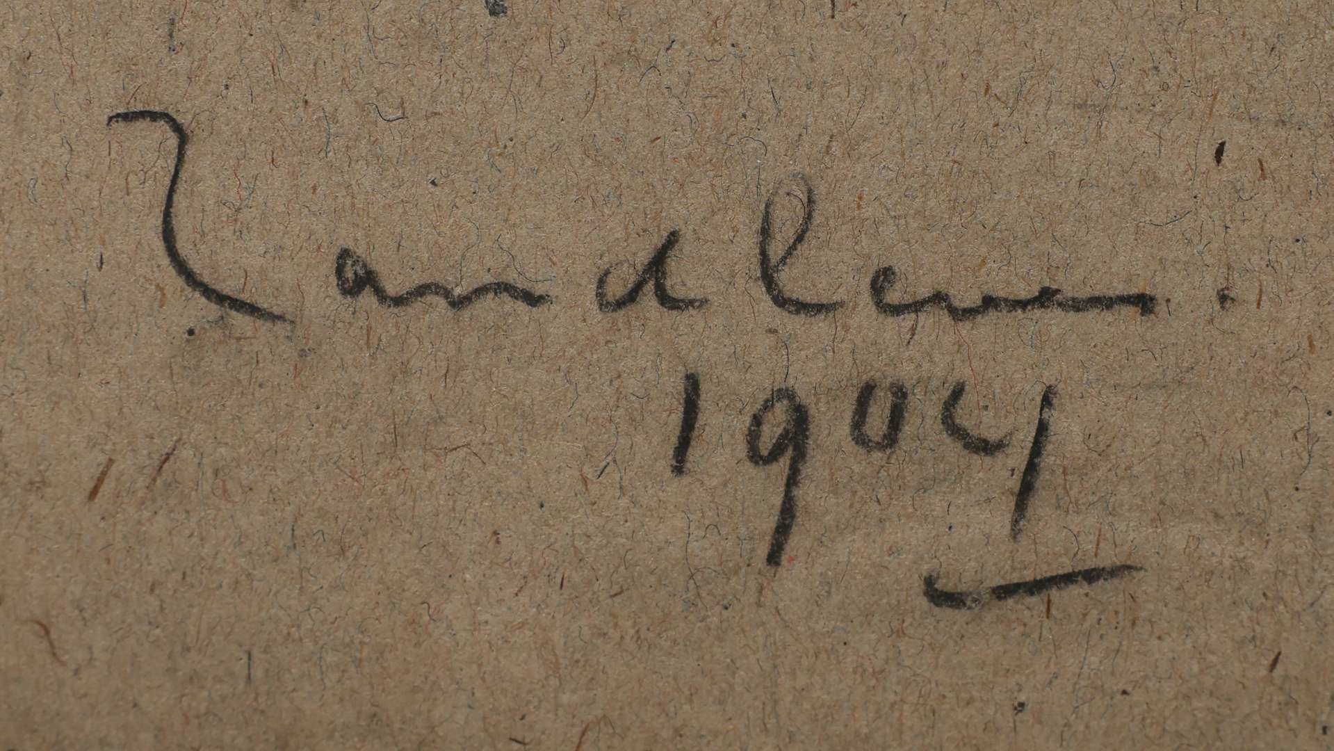 Artwork by Jan Adam Zandleven, Landwerkers en studie van handen, Made of charcoal on paper