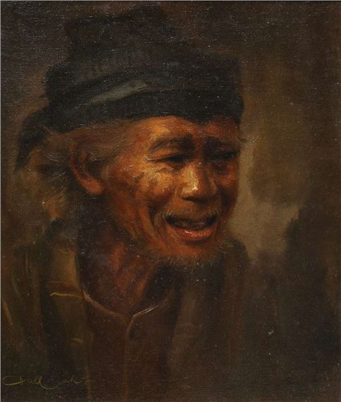 Portret van een oude Javaanse man - Dullah