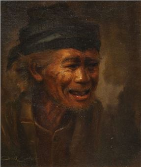 Portret van een oude Javaanse man - Dullah