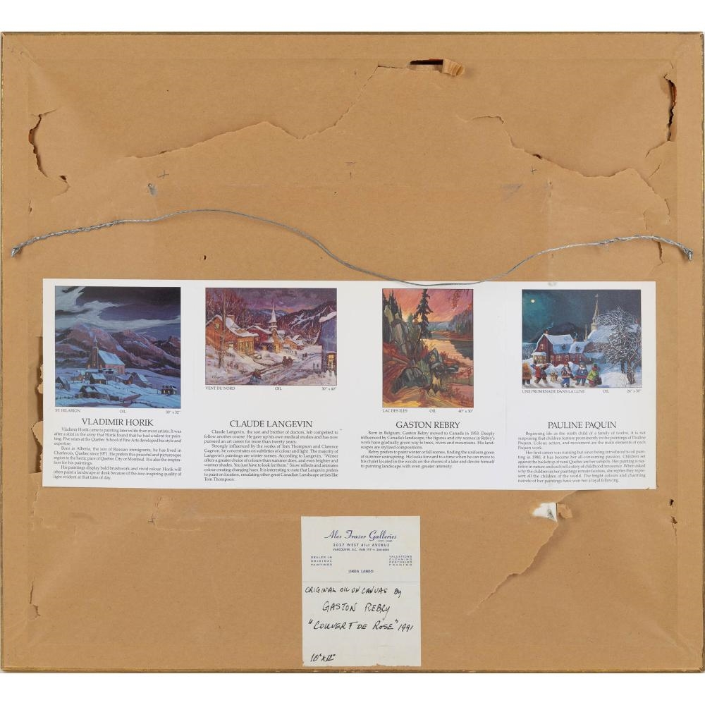 Artwork by Gaston Rebry, COUVERT DE ROSE, Made of Oil On Canvas