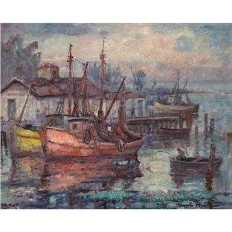 UNTITLED (BOATS IN A HARBOUR - Knute Heldner