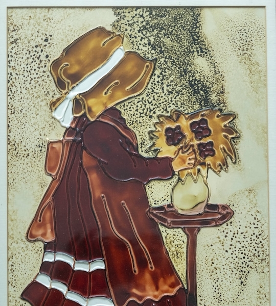 Artwork by Mattina Gulan, Girl, Made of Embossed Technique On Paper