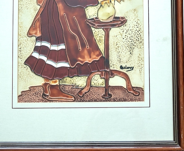 Artwork by Mattina Gulan, Girl, Made of Embossed Technique On Paper