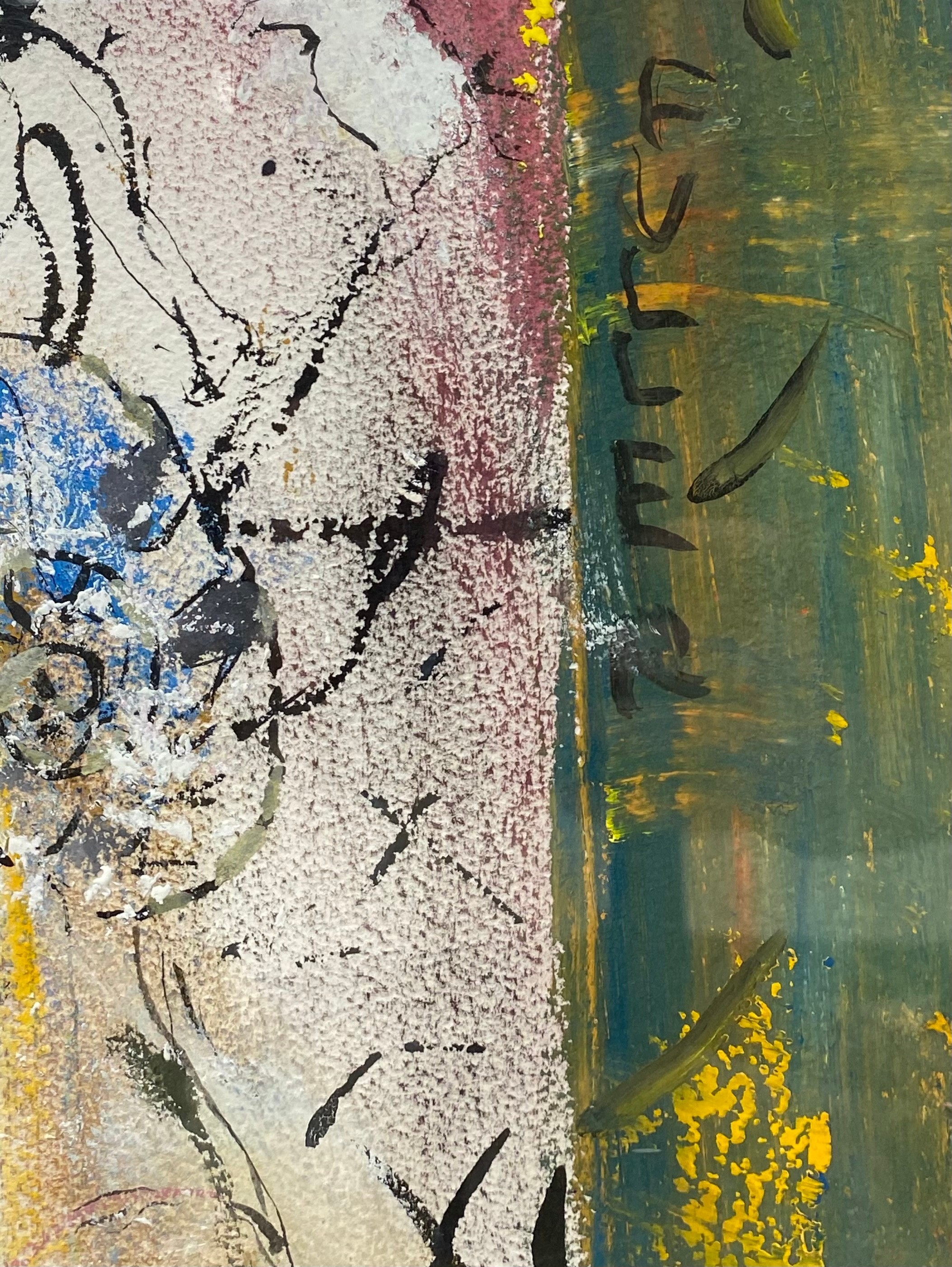 Artwork by Martin Fuller, abstract figural dancers, Made of Ink And Acrylic