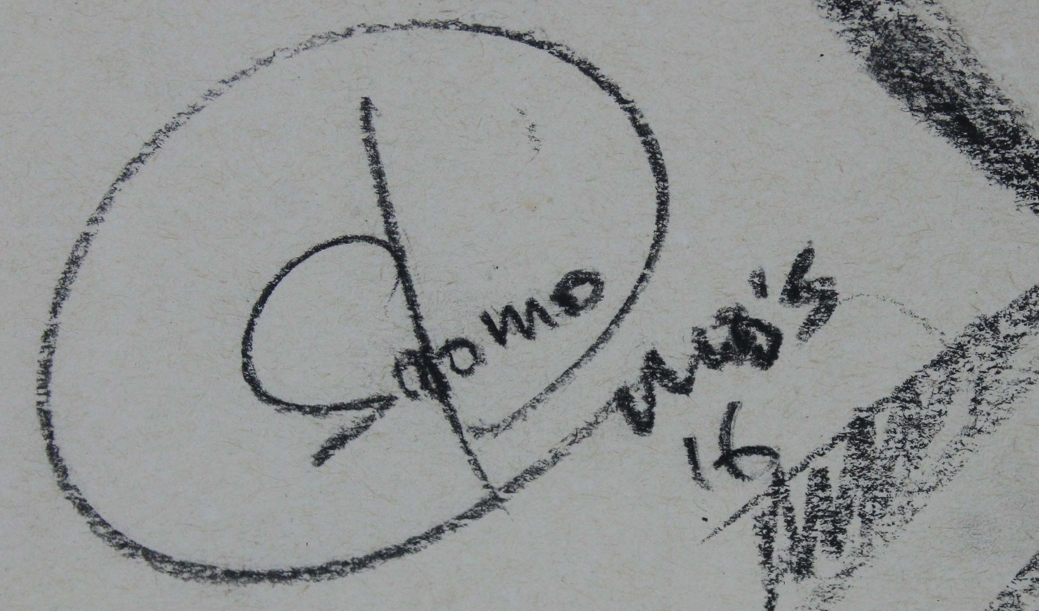 Artwork by Solomon Omogboye, Portrait of a Boy, Made of Charcoal On Paper