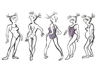 Claire Bretécher: Études - Huberty & Breyne, Paris (Chapon)