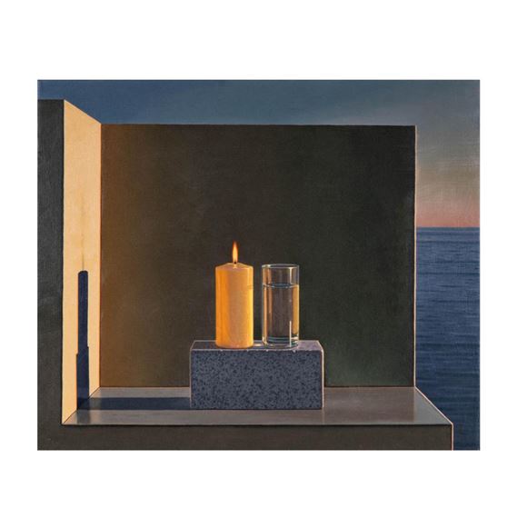 Still Life With Candle and Water - David Ligare