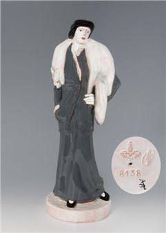 Dame mit Pelzstola - Fritz Behn