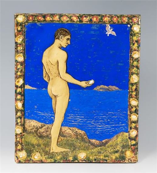 Jugendstil-Reliefplatte - Hans Thoma