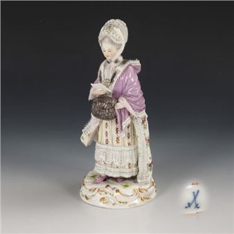 Dame mit Muff - Michel Victor Acier