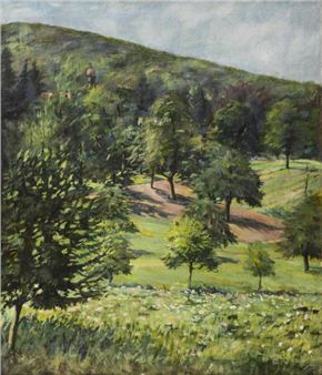 Waldrand mit Kapelle - Anna Frédérique Giesler