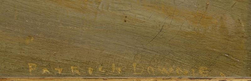 Artwork by Patrick Downie, Idyllische Dorfszene, Made of Öl/Leinwand