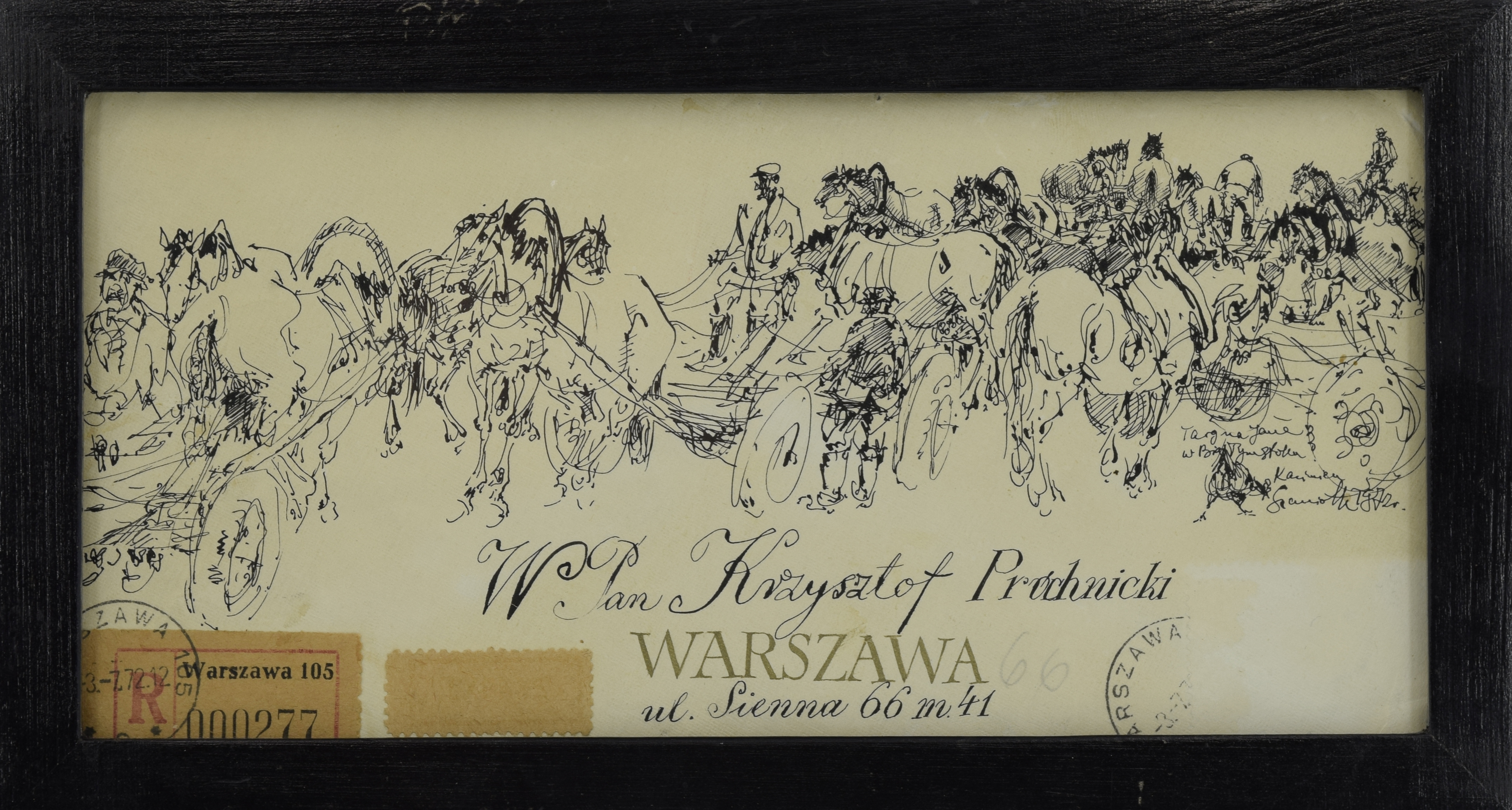 Artwork by Kazimierz Szemioth, Para prac: Rabin i Targ, Made of ink on paper