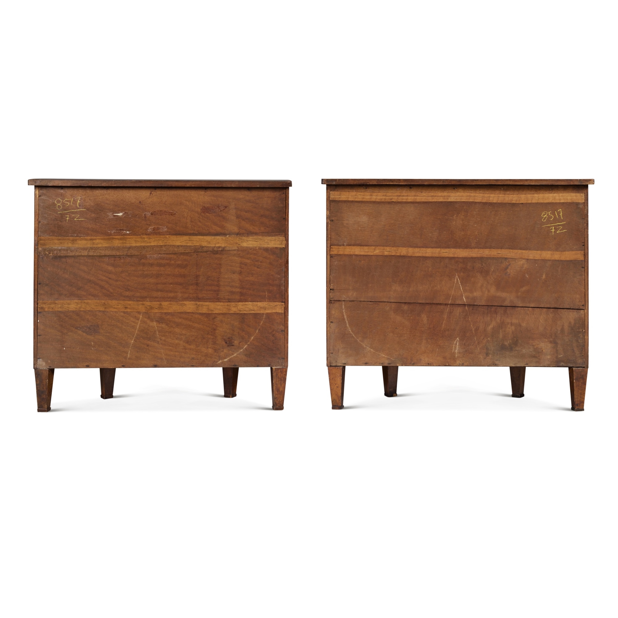 Artwork by William Moore of Dublin, A Pair of George III Gilt-Metal Mounted Satinwood, Kingwood, Tulipwood, Burr Yew and Marquetry Demilune Side Cabinets,, Made of Gilt-Metal Mounted Satinwood, Kingwood, Tulipwood,