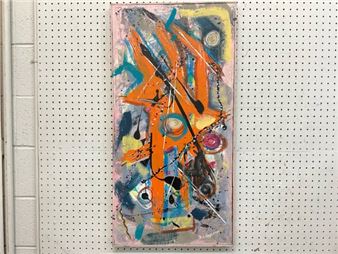 Pink Framed Abstract - Dennis Sakelson