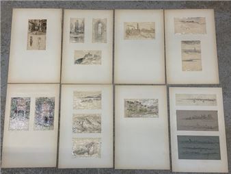 8 Watercolors/Illustrations - Ernest F. Faberx