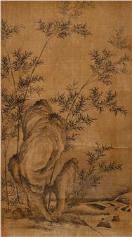 Ink Bamboos and Rock - Guan Daosheng