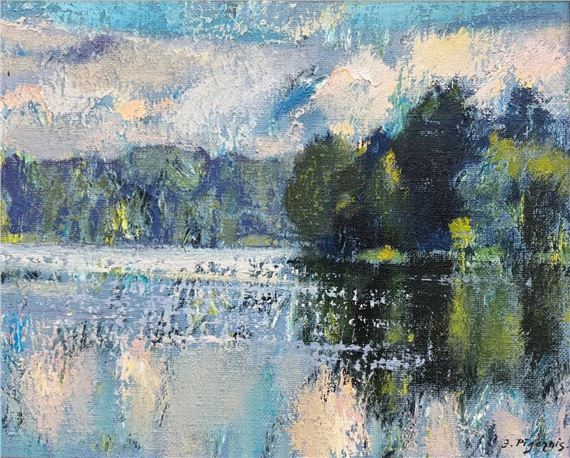 Daugava, oil on canvas, 40x50 cm, 2003 - Jazeps Pigoznis
