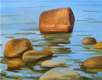 oil, canvas, with frame 66x56cm - Silva Eher