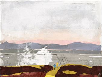 Breaking Wave, Anglesey, Looking to Snowdonia - Nicholas Ferenczy