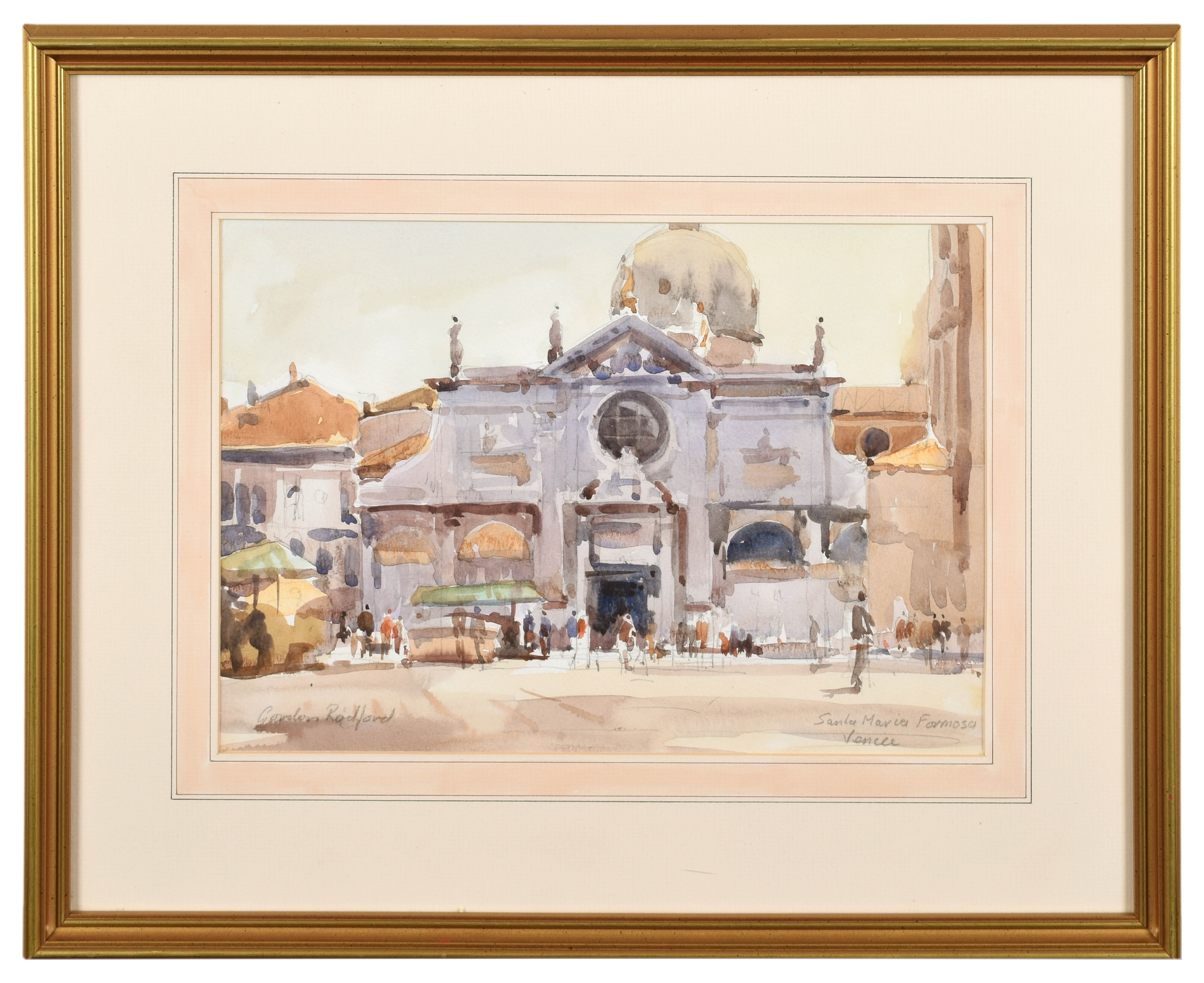 Artwork by Gordon Radford, Santa Maria Formosa, Venice, Made of Watercolour And Pencil