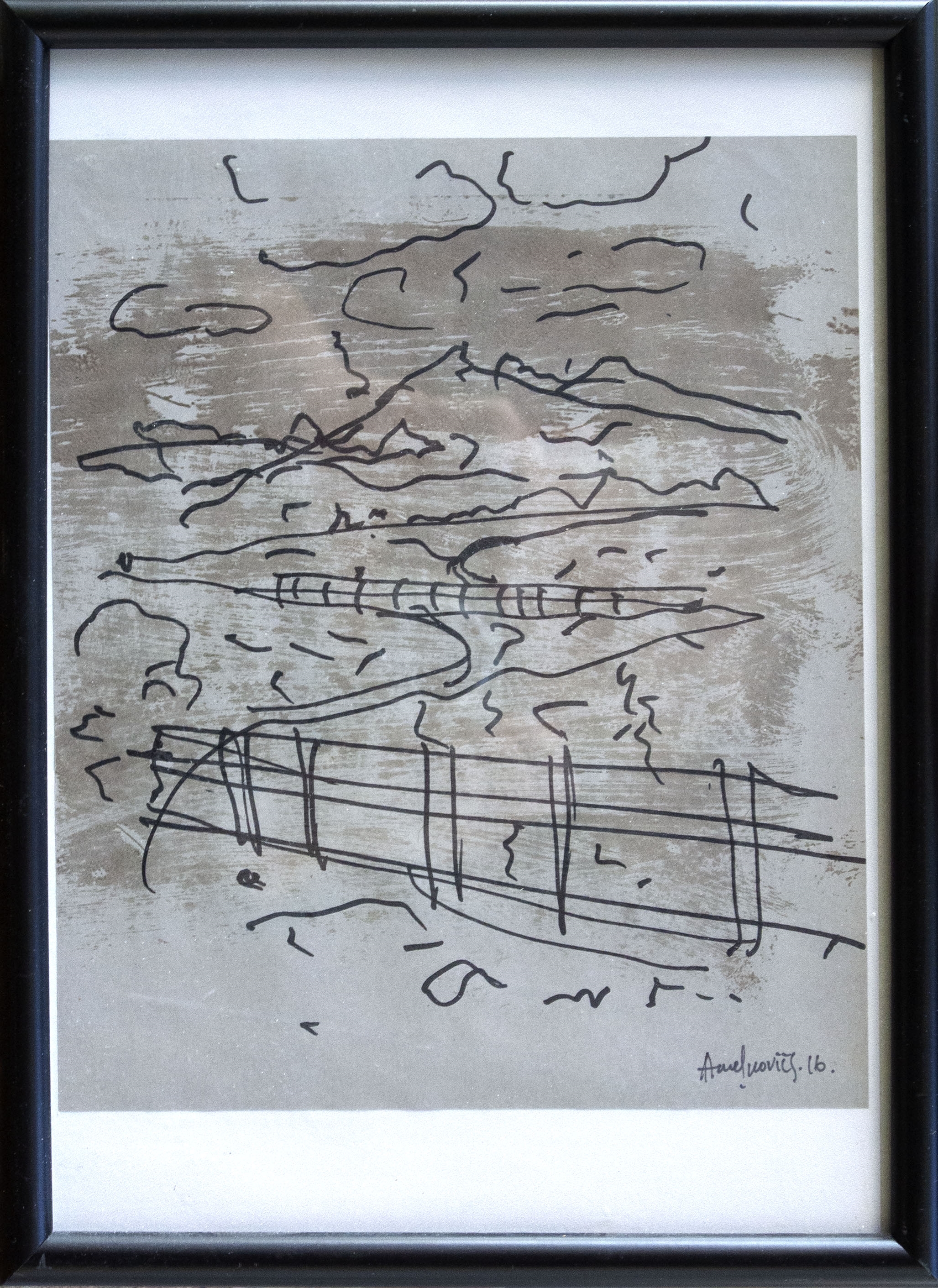 Artwork by Andrej Amelkovic, Ainava, Made of Paper, Author'S Tehnique