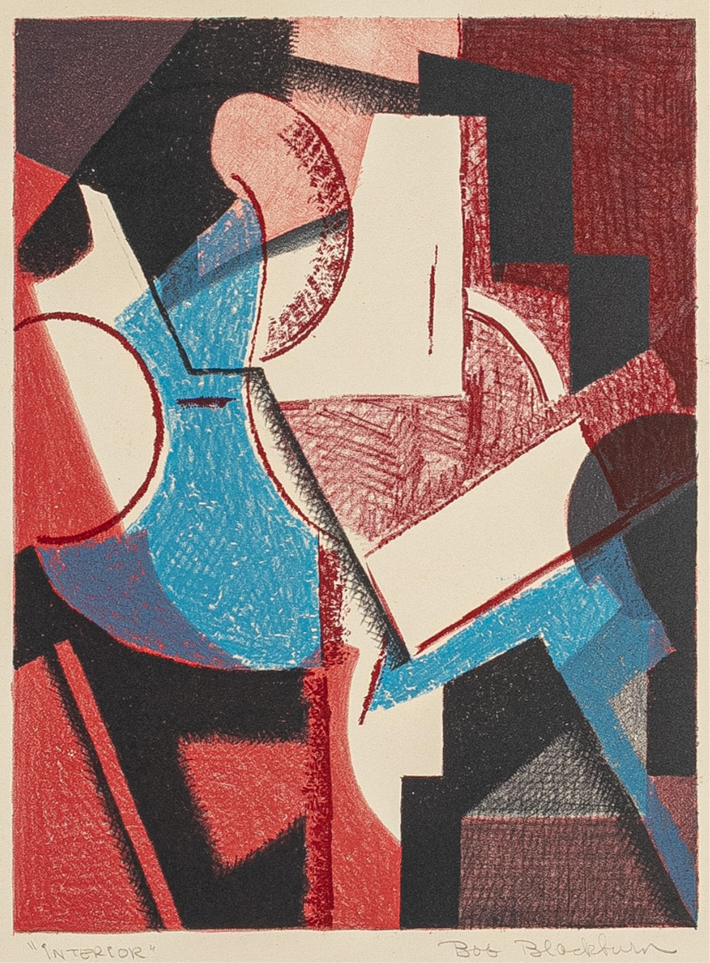 Artwork by Robert Blackburn, Interior, Made of Color Lithograph On Cream Wove Paper