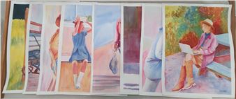 EIGHT WATER COLOUR PAINTINGS BY CHRISTINE BEARD - Christine Beard