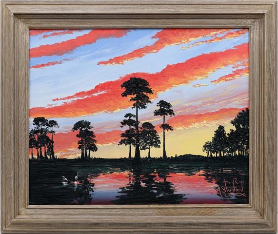 SUNSET CYPRESS MARSH by Mark Stanford