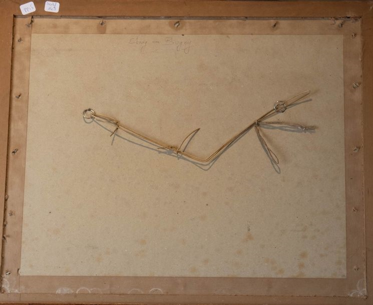 Artwork by Yvonne Récamier, Étang en Bugey, Made of watercolor over charcoal