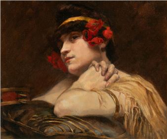 Woman with Poppies - Marie Thèrese Geraldy