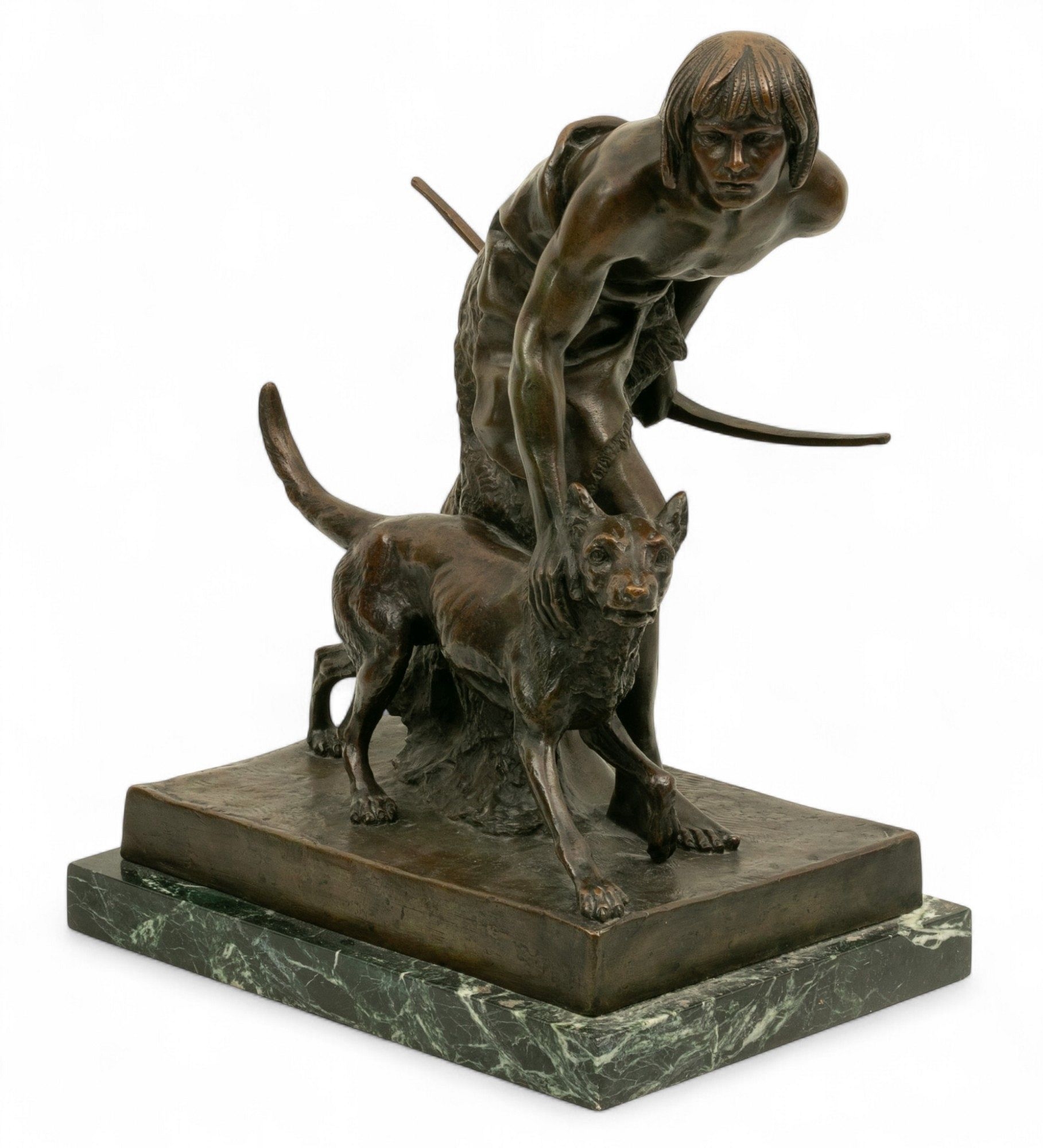 Artwork by John Quincy Adams Ward, The Indian Hunter, Made of Bronze