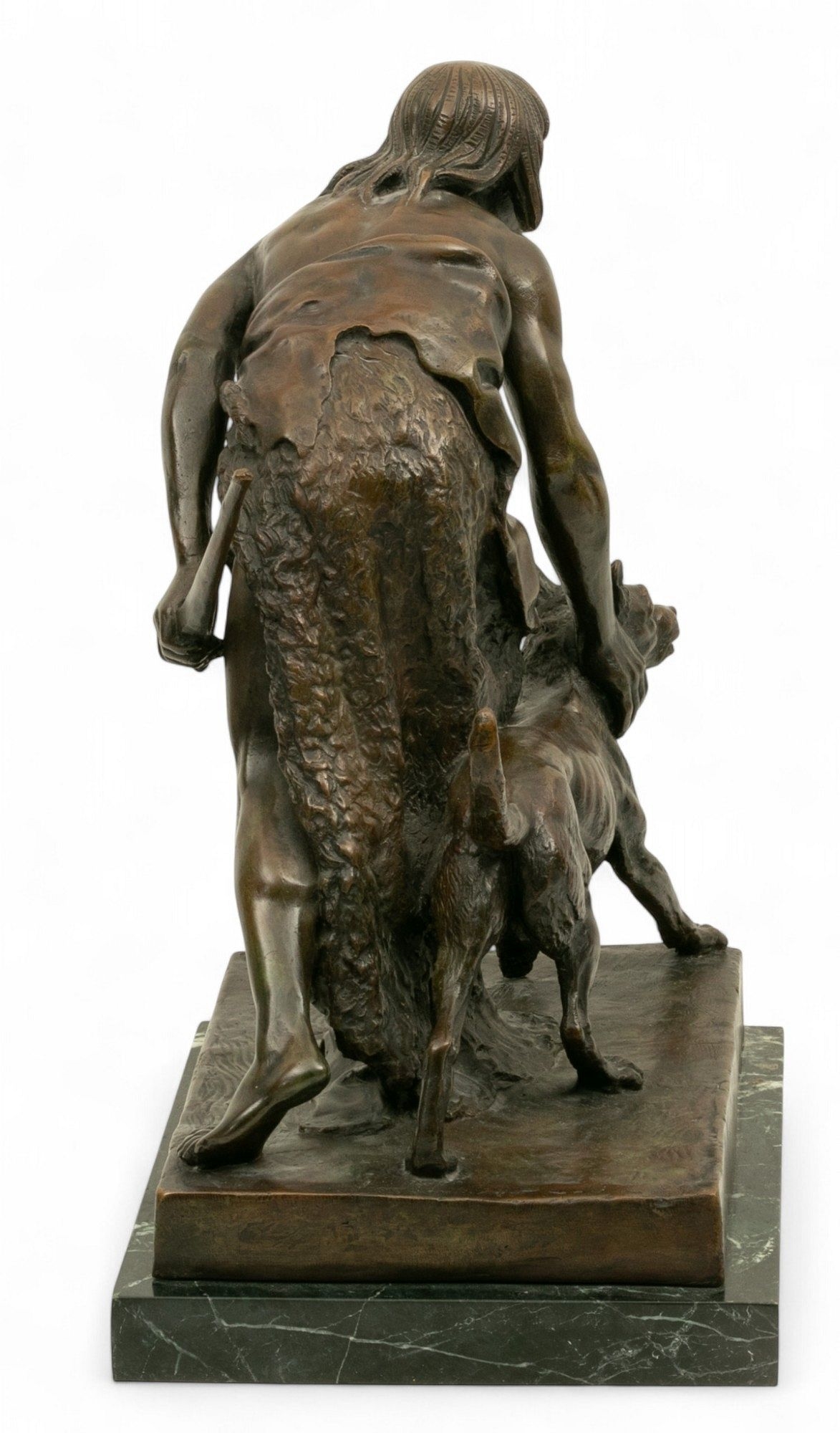 Artwork by John Quincy Adams Ward, The Indian Hunter, Made of Bronze