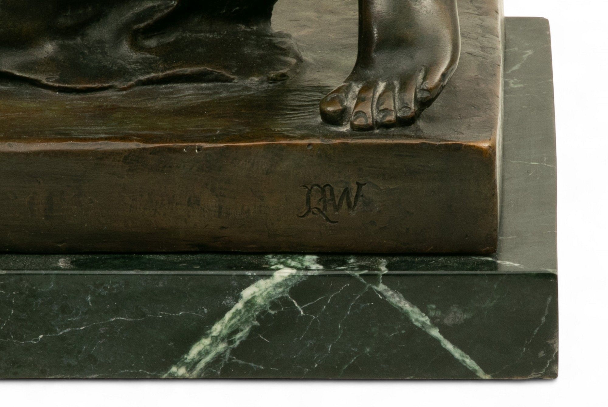 Artwork by John Quincy Adams Ward, The Indian Hunter, Made of Bronze