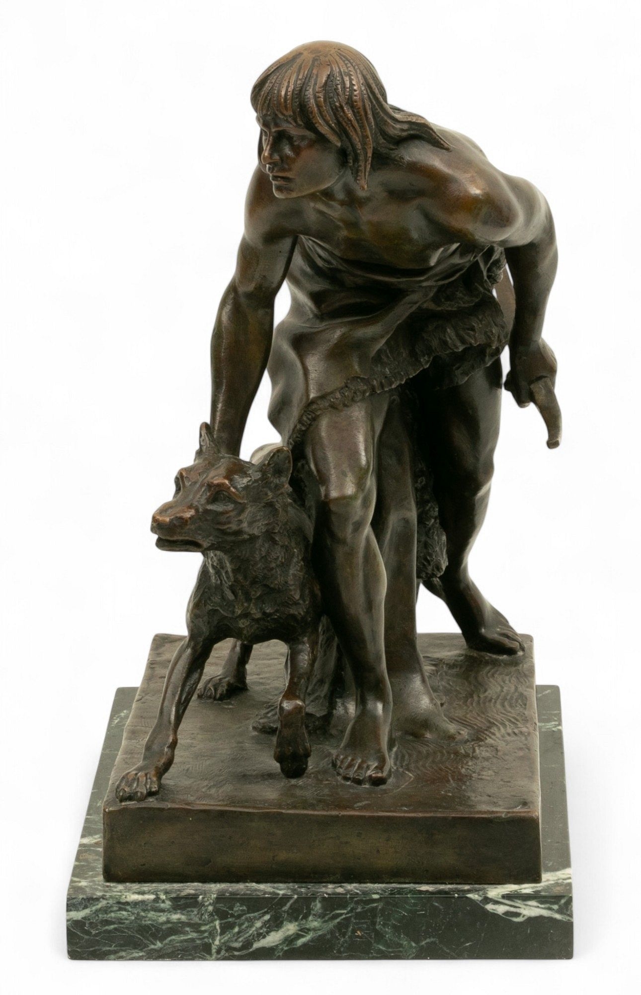 Artwork by John Quincy Adams Ward, The Indian Hunter, Made of Bronze