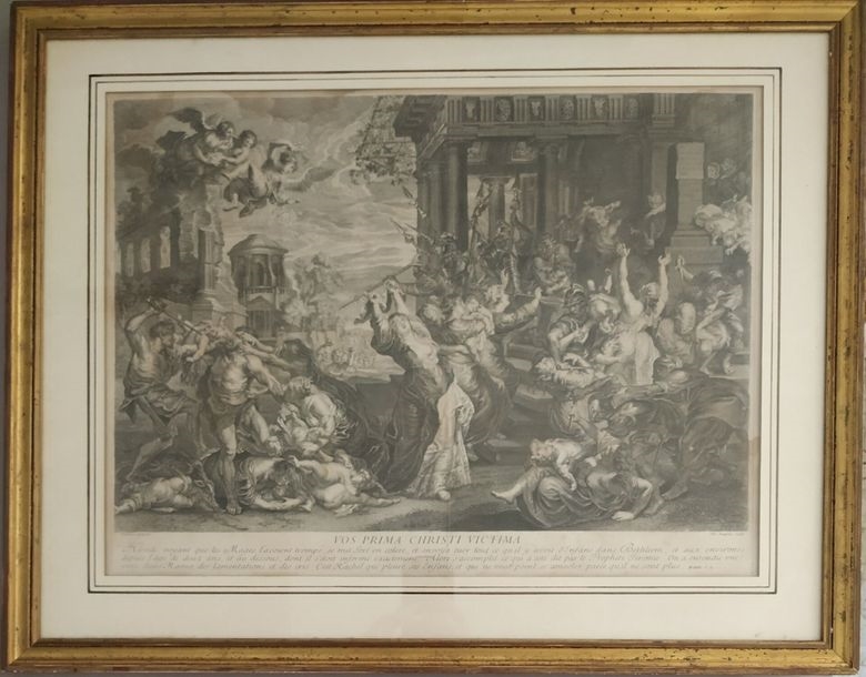 Artwork by Peter Paul Rubens, Vos prima christi victima, The Massacre of the Holy Innocents, Made of Engraving