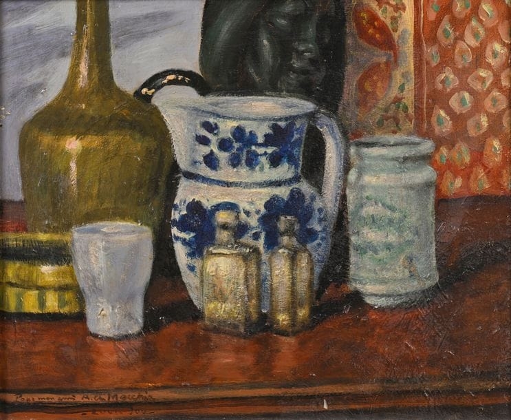 Louis Jou | Still life with pitcher | MutualArt