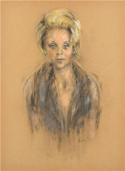 Harold Riley | Portrait of a lady (1973) | MutualArt