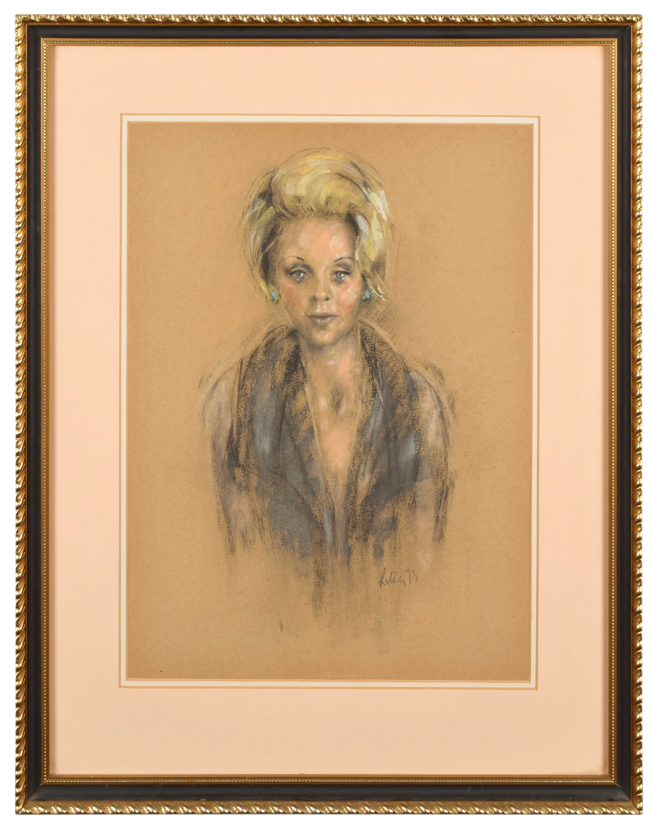 Harold Riley | Portrait of a lady (1973) | MutualArt