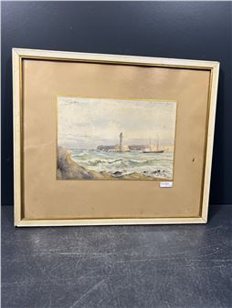 "Coup de vent à Antibes 1897" - Charles Joseph Berriat