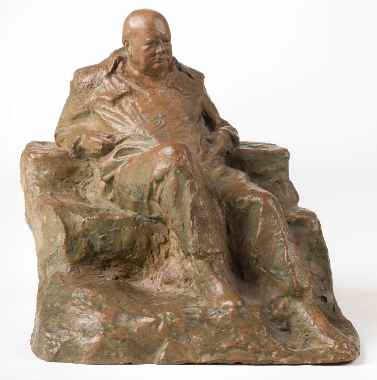 Oscar Nemon | A terracotta maquette of Churchill (1955) | MutualArt