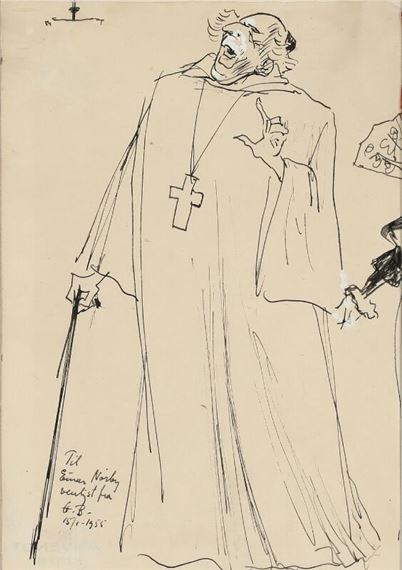 Einar Nørby as cardinal - Hans Bendix