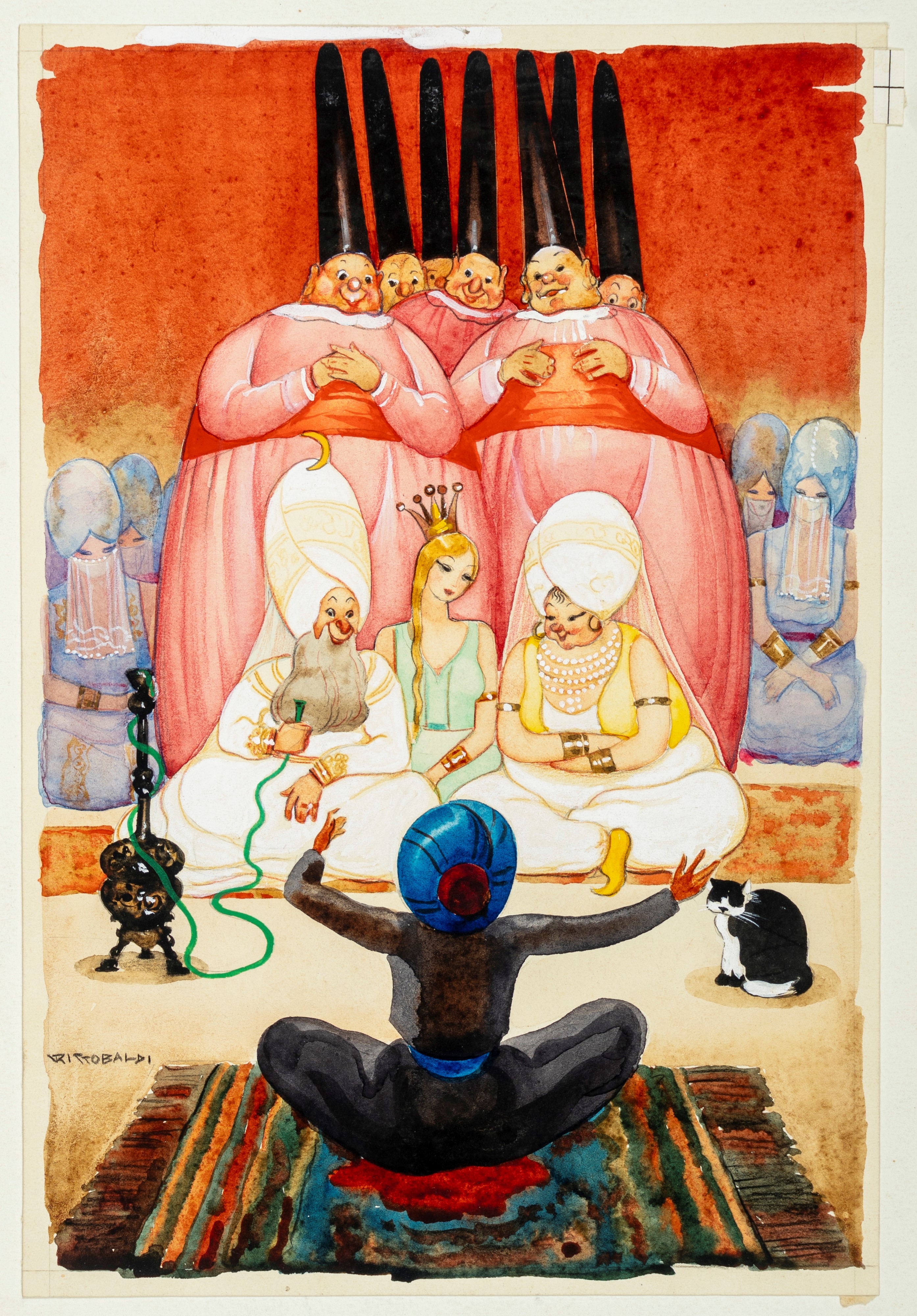 Artwork by Giuseppe Riccobaldi, Short Stories, Made of Tempera On Thin Cardboard