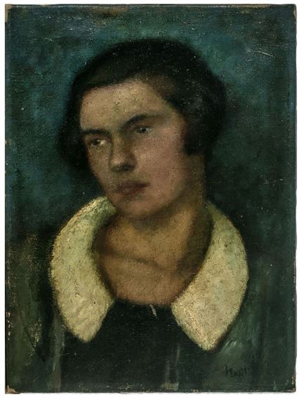 Leányportré by Sándor Basilides, 1950