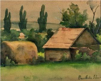 Ház, szénakazal - Sándor Basilides