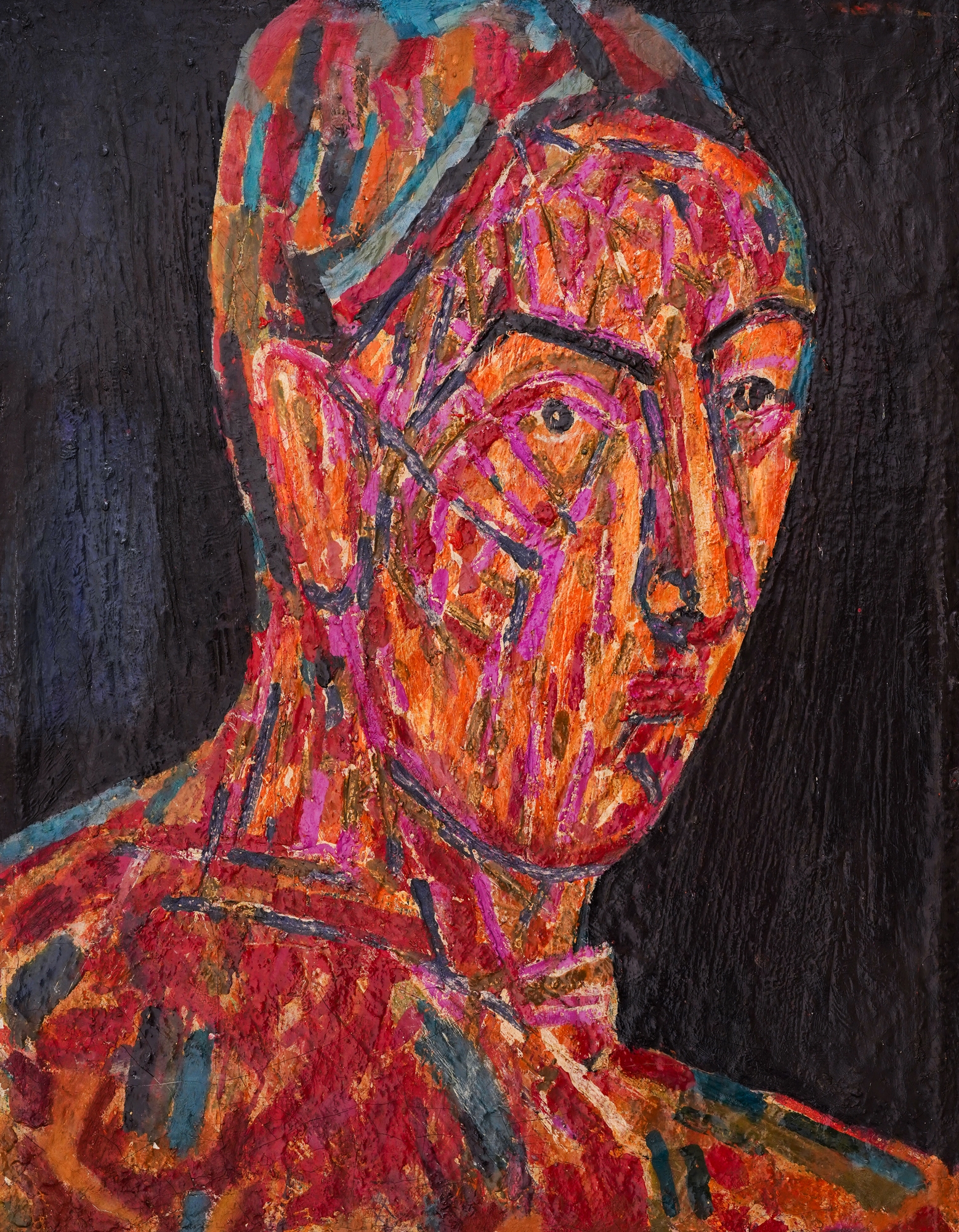 Artwork by Genko Genkov, Portrait of Actress Luna Davidova [1980s, Made of oil on canvas