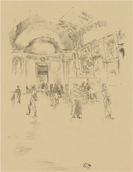 The Long Gallery, Louvre by James Abbott McNeill Whistler