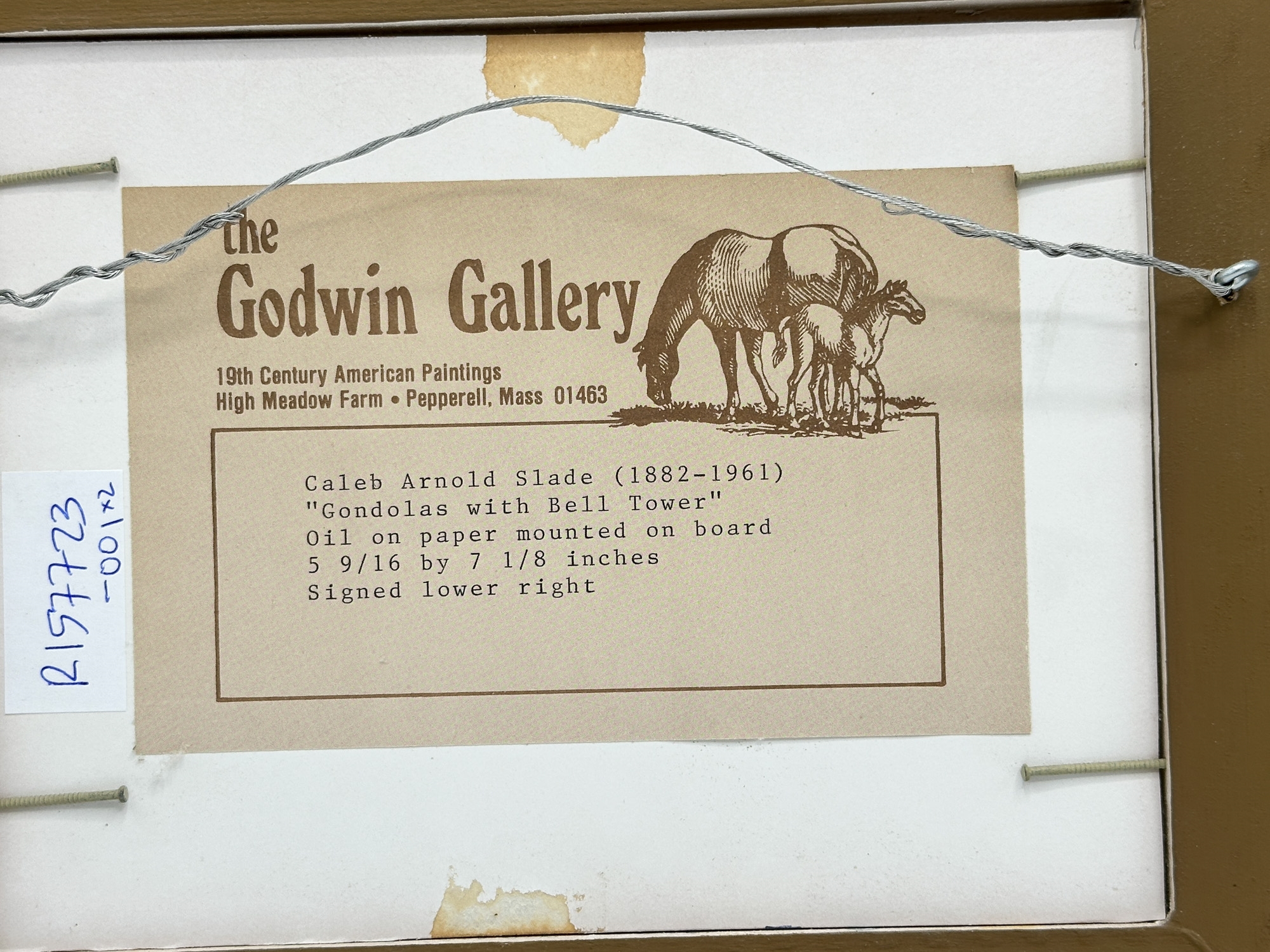 Artwork by Caleb Arnold Slade, St. Georges, Venice and Gondolas with Bell Tower, Made of Oil On Canvas And Oil On Paper Mounted On Board